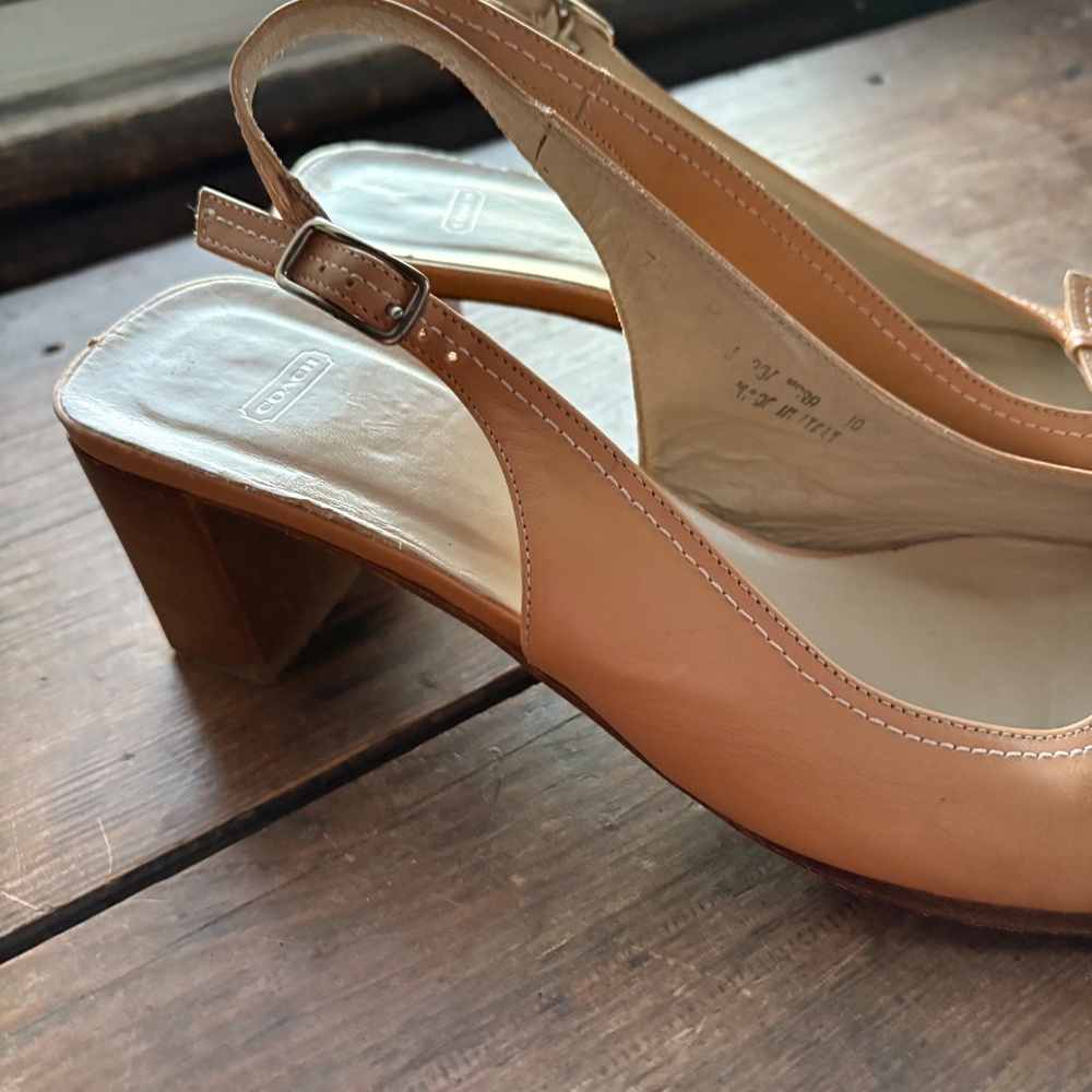 Coach Square Toe Sling Back Sandals - Picture 3 of 11